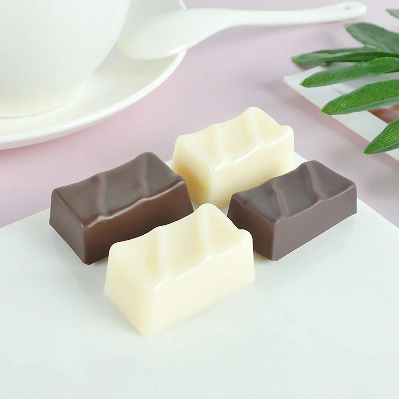 

PVC Simulation Chocolate Block DIY Accessories Fake Food DollHouse Scene Ornament