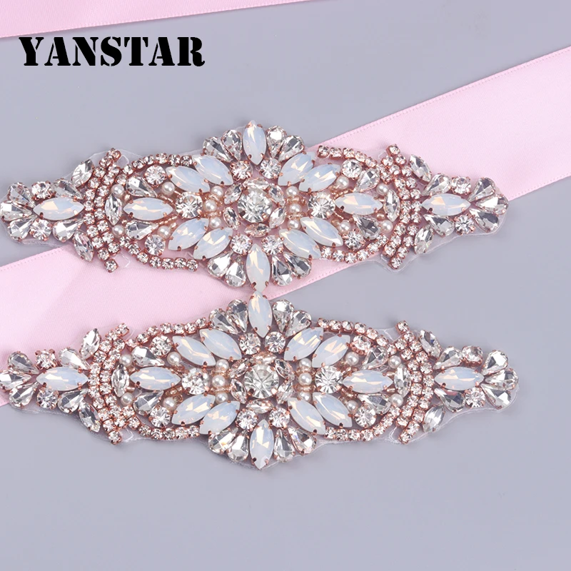 YANSTAR(5 шт.) оптовая продажа свадебный пояс стразы аппликации протеиновые бусины