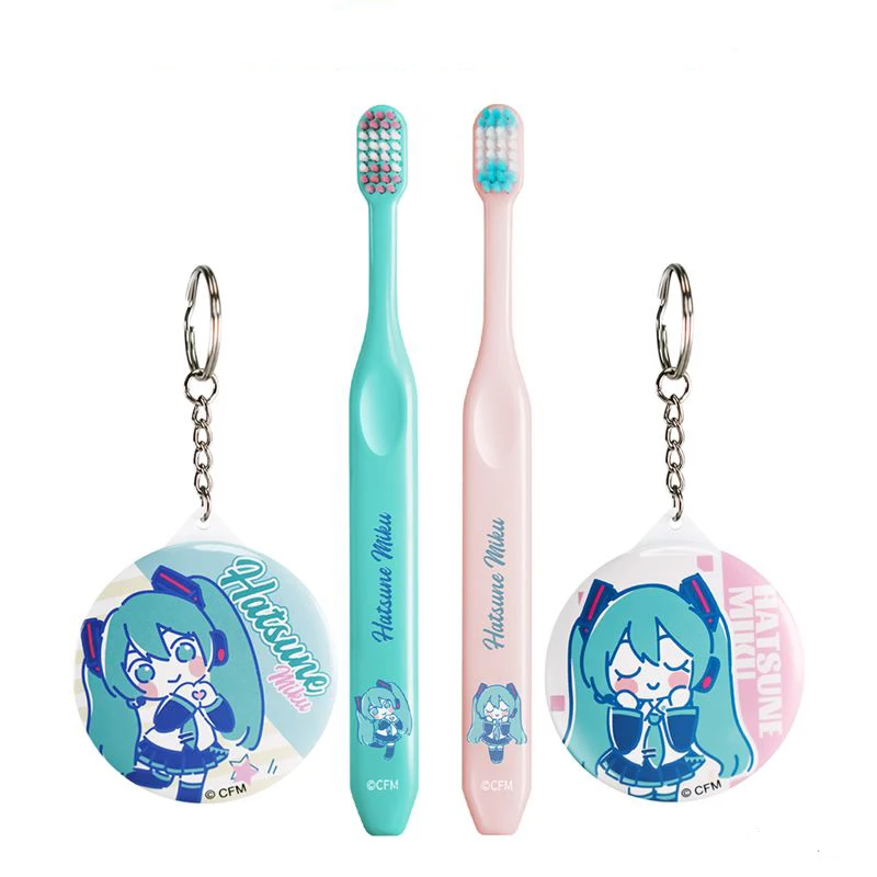 

Hatsune Miku Toothbrush Anime Cartoon Sanrio 6-12 Years Non-Slip Soft Fur Toothbrush Student Travel Portable Toothbrush Gift