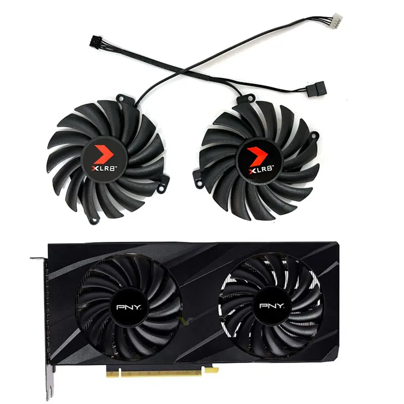 85 мм новый для PNY GeForce RTX3060 3060ti VERTO двойной вентилятор видеокарта сменный CF-12910S