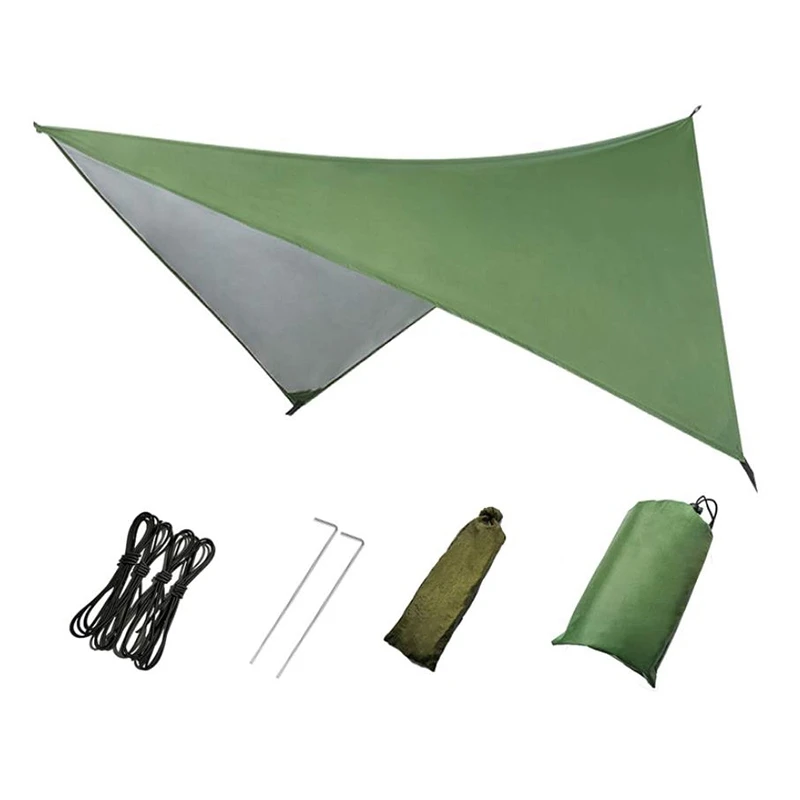 

Camping Tarp Waterproof Hammock Rain Fly Cover Waterproof Tent Picnic Mat Tent For Beach,Sunshade,Hiking,Backpacking,Etc