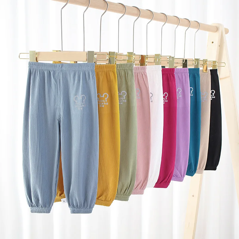 

New Children's Anti-Mosquito Pants Summer Baby Air Conditioning Bloomers Boys and Girls Loose Nine-Point Harem Pants