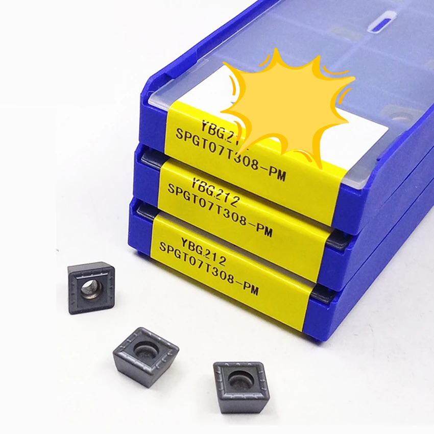

ZC-CT SPGT050204-PM/SPGT060204-PM/SPGT07T308-PM/SPGT090408-PM/SPGT110408-PM/SPGT140512-PM carbide insert Grade YBG212 10PCS/BOX