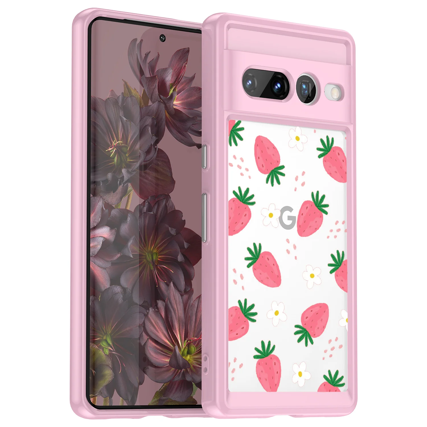 

for google pixel 7 strawberry case for google pixel 7 pro gradual sun acrylic space shell cover