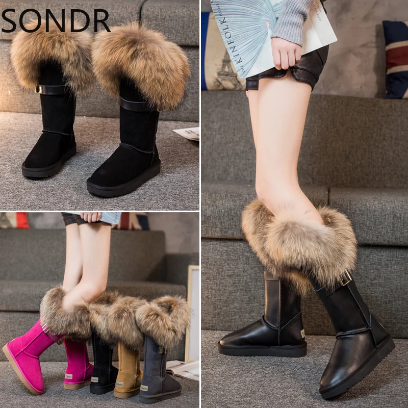 Женские замшевые сапоги до середины икры зимние теплые с меховой подкладкой и