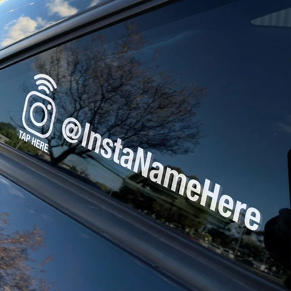Пользовательские наклейки на окна автомобиля INSTAGRAM QUICKTAPS социальная медиа-тег