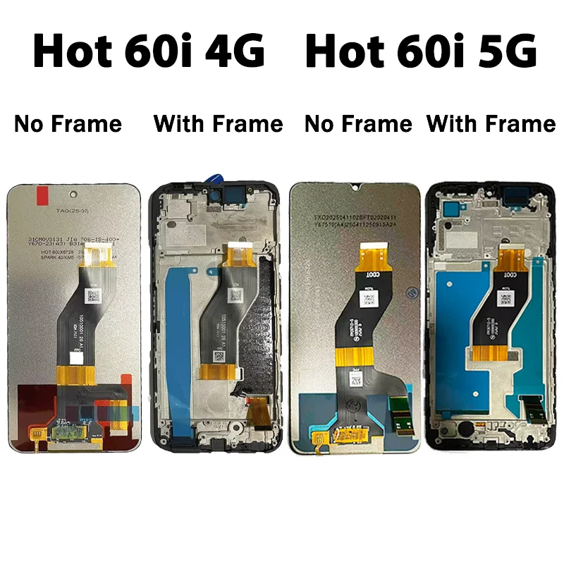 Фото 100% протестированный ЖК-дисплей Hot60i для Infinix Hot 60i 4G X6728, ЖК-дисплей, сенсорная панель, дигитайзер Hot60i 5G X6730, запасные части для дисплея №5