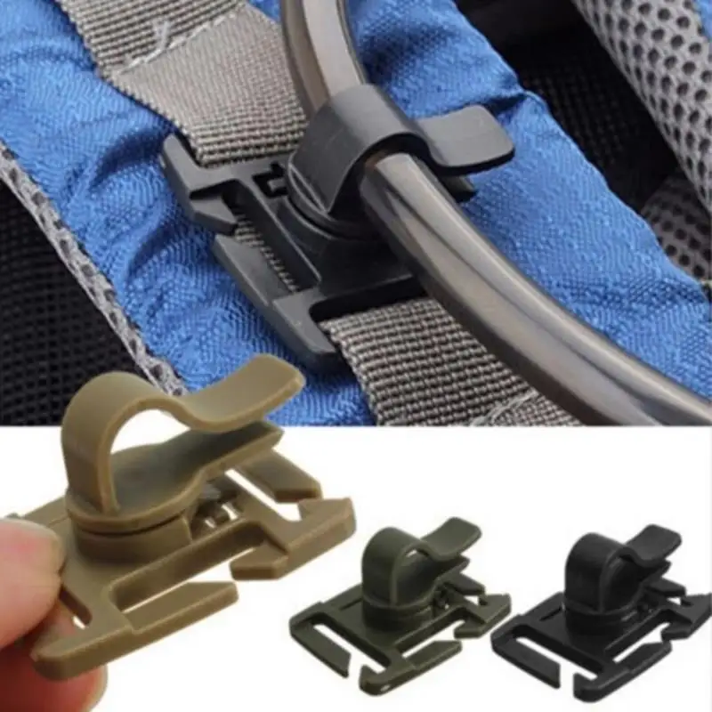 

2Pcs Drinking Tube Clip Rotatable Molle Hydration Bladder Drinking Tube Trap Hose Webbing Clip Molle Fits