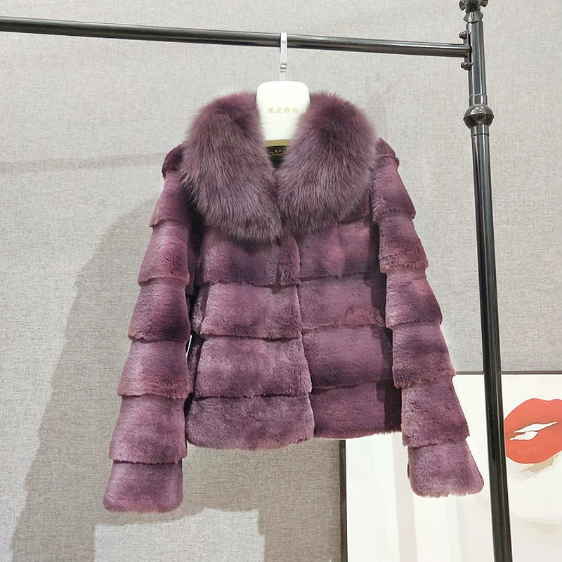 Warm Winter Fashion Short Faux Rabbit Fur Coat Women Casual Cute Thick Furry Fur Jacket with Collar Solid  Female Overcoat 2023