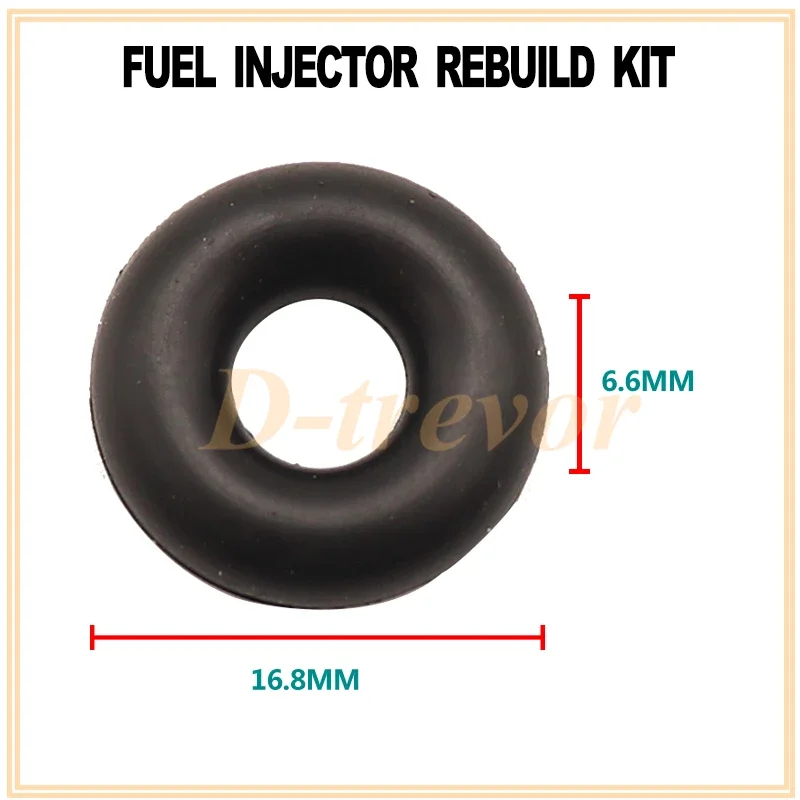 100 шт. резиновое уплотнение топливной форсунки 16 8*6 6*2 5 мм для Toyota RAV4 Avensis 1AZFSE 23250-28030