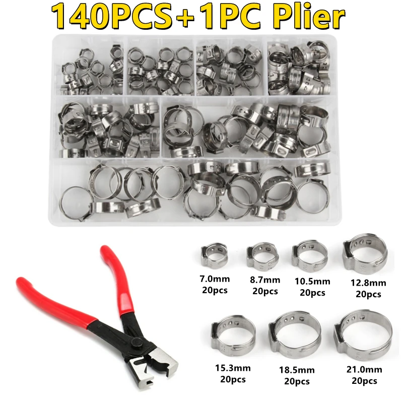 140/100 шт. бесступенчатый зажим из нержавеющей стали червячный привод топливный