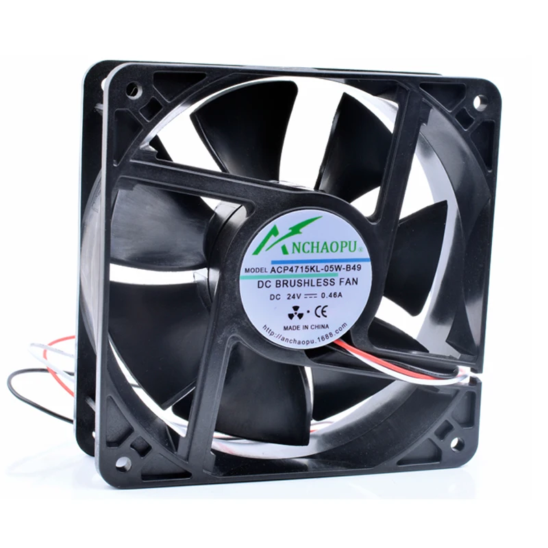 Фирменный новый оригинальный ANCHAOPU 4715KL-05W-B49 12 см 12038 дюйма 120x120x38 мм 24 В постоянного тока 0,46 а 3-линейный инверторный охлаждающий вентилятор