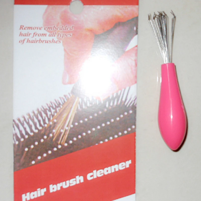 

New Durable Mini Comb Hair Brush Cleaner Embeded Tool Salon Home Essential Color