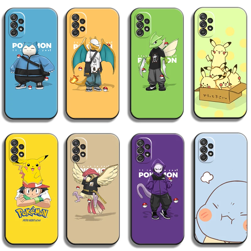 

Японские чехлы для телефонов с покемоном и аниме для Samsung Galaxy A31, A32, A51, A71, A52, A72, 4G, Φ, A11, A21S, A20, A22, 4G, Carcasa, мягкий ТПУ