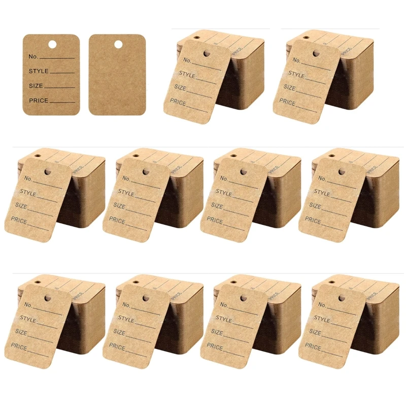 

1000 Pcs Price Tags Jewelry Clothing Display Tags for Clothes Retail Store