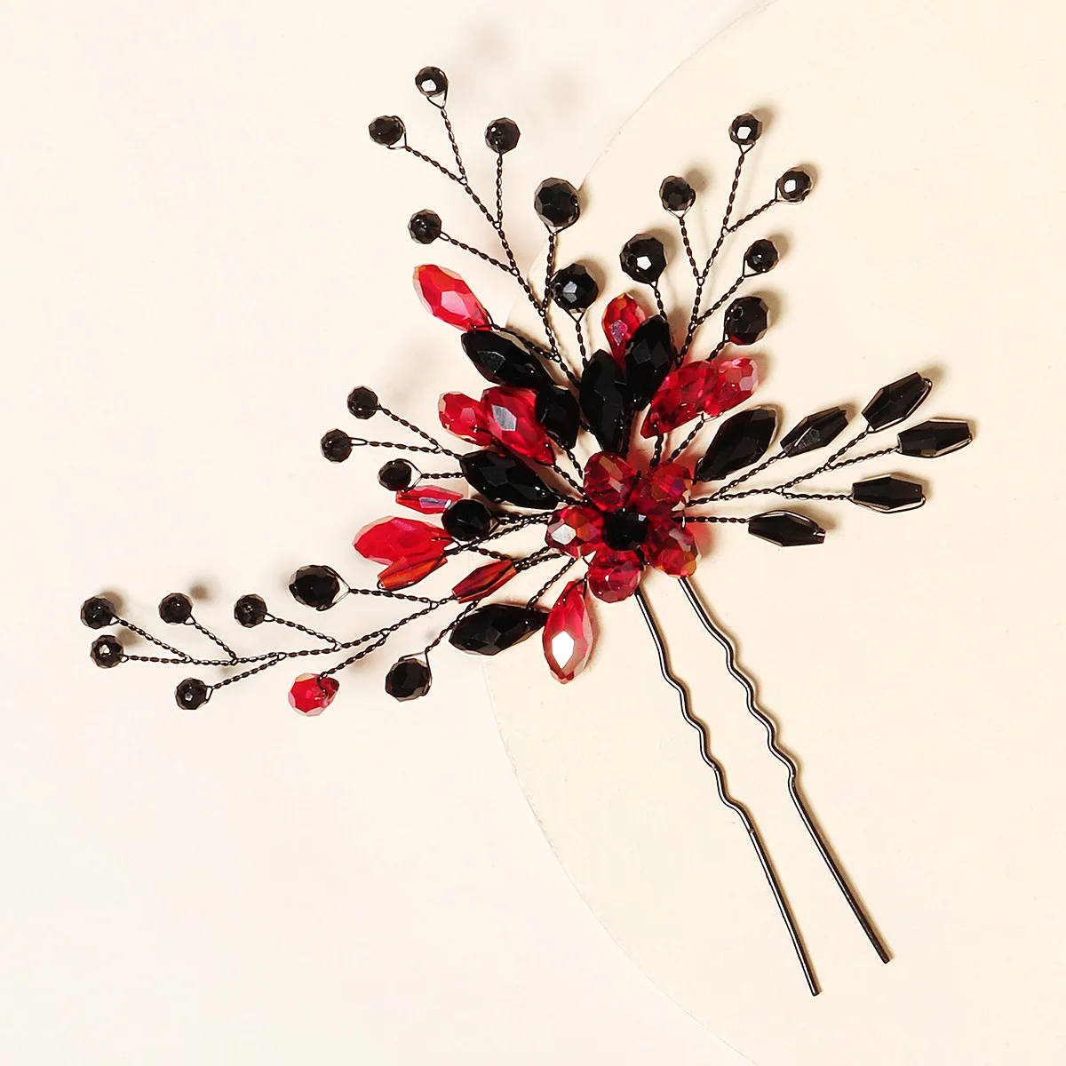 Гребень для волос с красными кристаллами невесты тиары женщин заколка из сплава