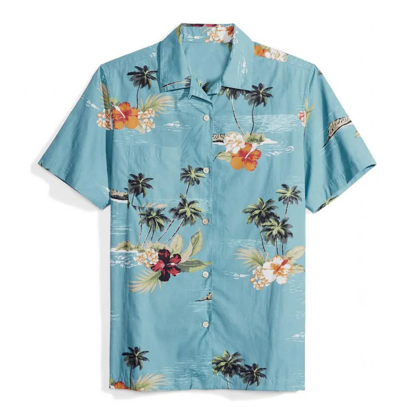 

Summer Men's Printed Hawaii Casual Shirts 2022 Brand Streetwear Clothing Cardigan High-End Short Sleeve Dress Shirt S-2Xl