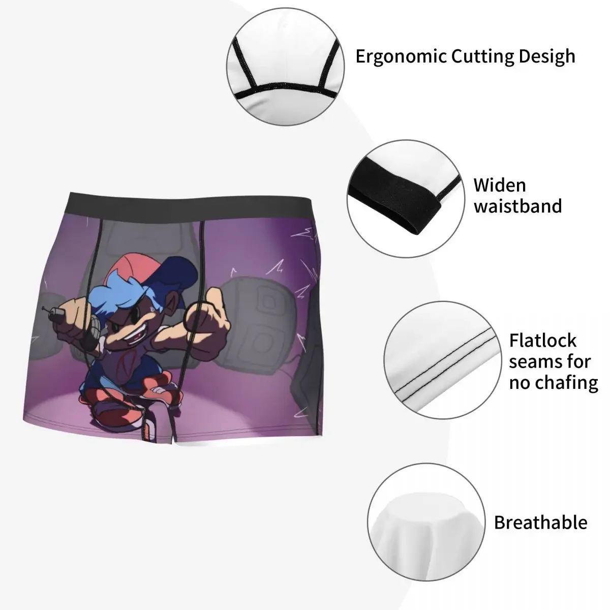 Боксеры в стиле бойфренда мужские трусы нижнее белье пятничная ночь Funkin девушка