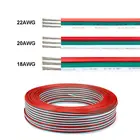 3 Pin кабель 10 м 20 100 22AWG 3 ядро электрического кабеля JST Луженая Медь провода 3pin провод для WS2811 WS2812B Пиксели полосы светильник