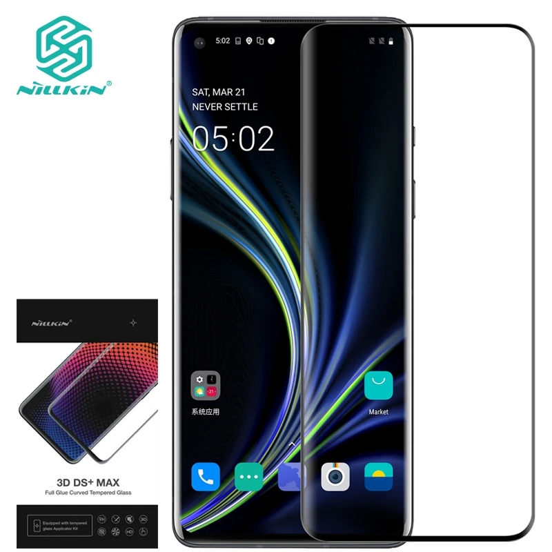 NILLKIN 3D DS + MAX полное клеевое Защитное стекло для экрана OnePlus 8 Pro пленка из