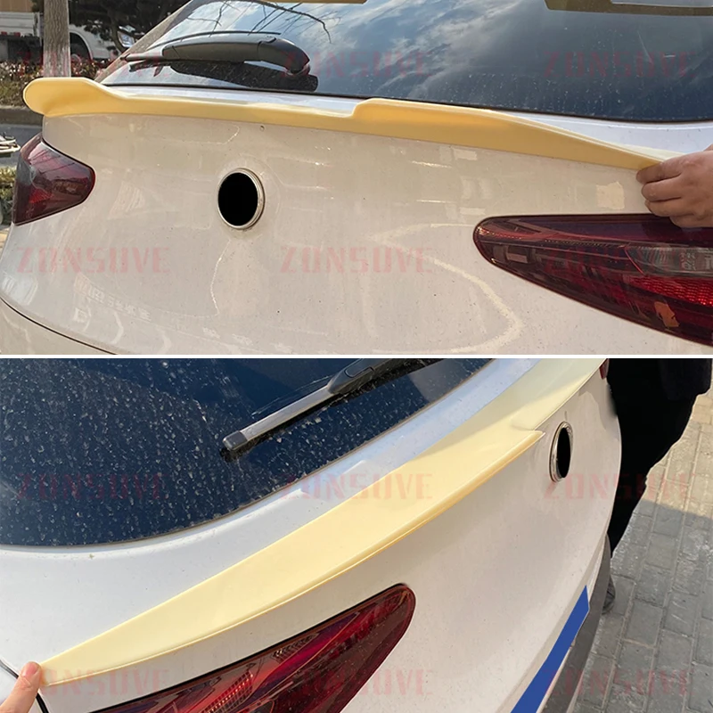 

Use For Alfa Romeo Stelvio Mid Spoiler 2017-2022 Year Gloss Black Carbon Fiber Rear Wing Factory Style Accessories Body Kit