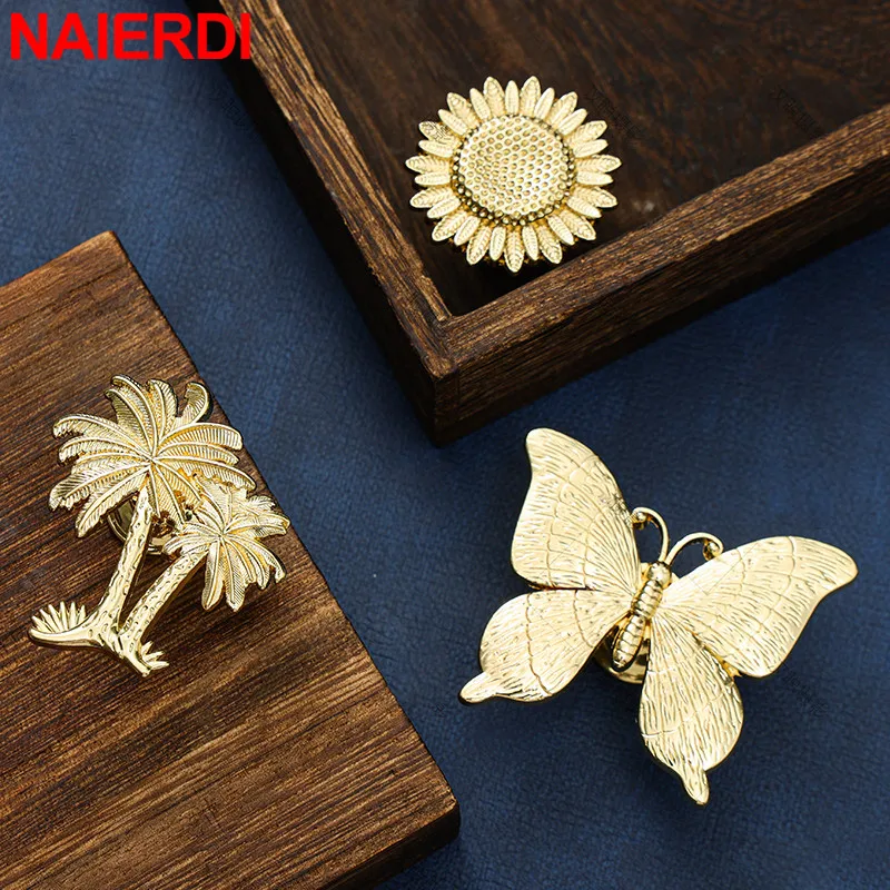 NAIERDI цинковый сплав ящик для шкафа ручки мебели медные цветные |