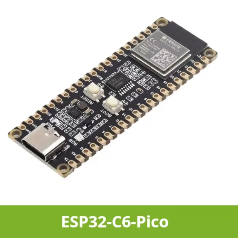 Фото Плата разработки ESP32-C6-Pico с поддержкой Wi-Fi 6, процессор 5-160 МГц, модуль ESP32-C6--1 №3