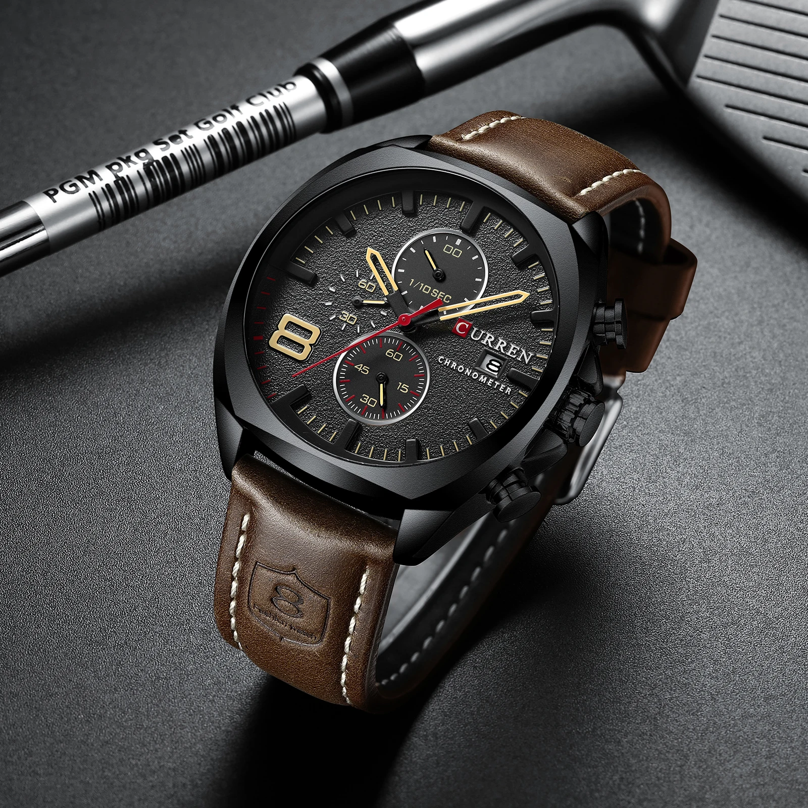 

Curren Men's Quartz Brand Watch Luxury Man Sports Waterproof Chronograph Watches Mens Calendar Clock relógio masculino
