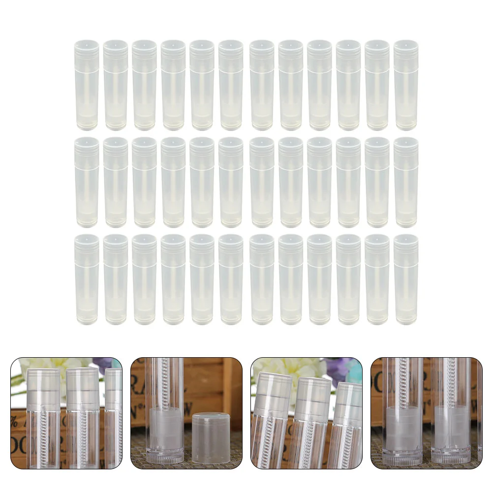 

Lip Tube Balm Tubes Gloss Empty Refillable Containers Lipstick Container Clear Wax Deodorant Vial Sample