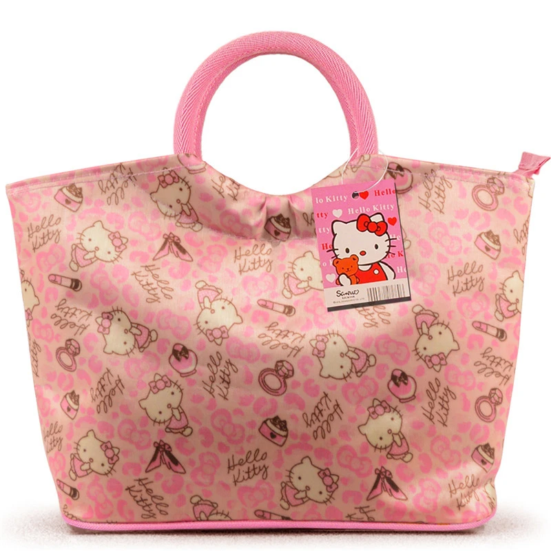 

Kawaii Sanrio, Hello Kitty Сумочка, милый мультфильм KT Cat розовая косметичка для девочек, модная сумка, праздничный подарок для друзей