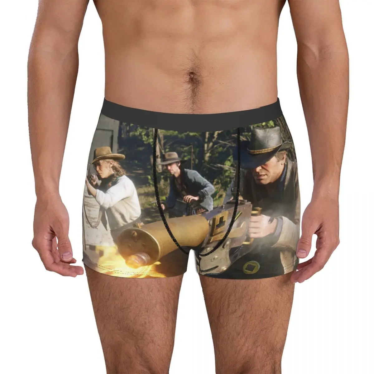 

Red Dead Redemption John Marston Game Shooting Underpants Cotton Panties Male Underwear Print Shorts Boxer Briefs