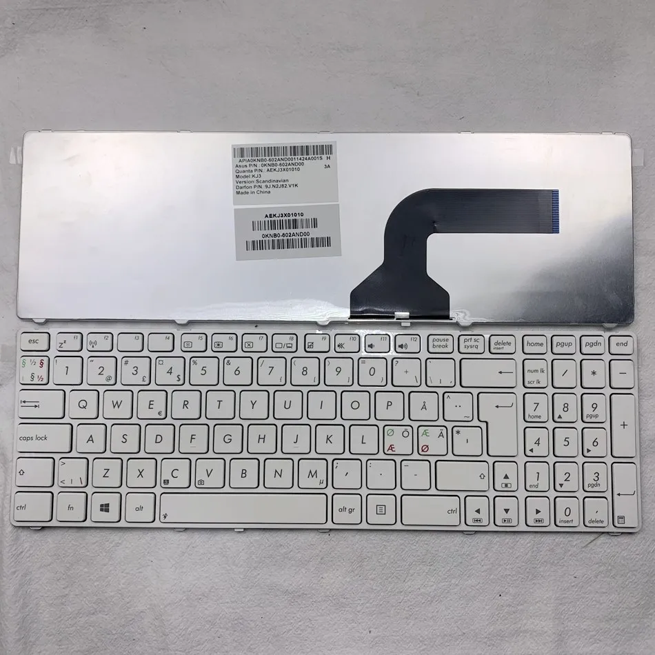 Скандинавская Клавиатура для ноутбука ASUS K52 K52F K52DE K52J K52N K52JC K52JE G60 G51 G53 K53S G72J G72JH G73