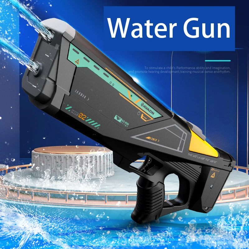 

Dual Hole Full Auto Electric Water Gun High PressureLong Range Water Blaster Swimming Pool Party CooKids Tov Adult Gift AC128