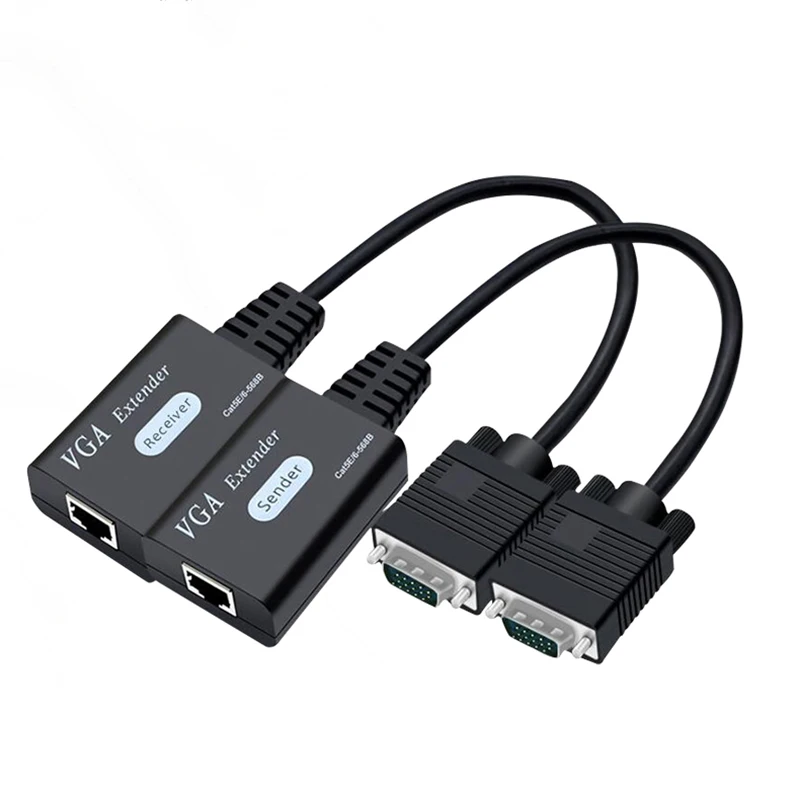Удлинитель VGA по сети ethernet 60 м кабель cat6/5 30 удлинитель на RJ45 приемник адаптер
