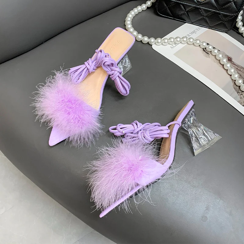 

2023 летние модные туфли на высоком каблуке с ремешком на щиколотке, новые женские сандалии, сланцы, шлепанцы, пляжные шлепанцы, женские туфли-...