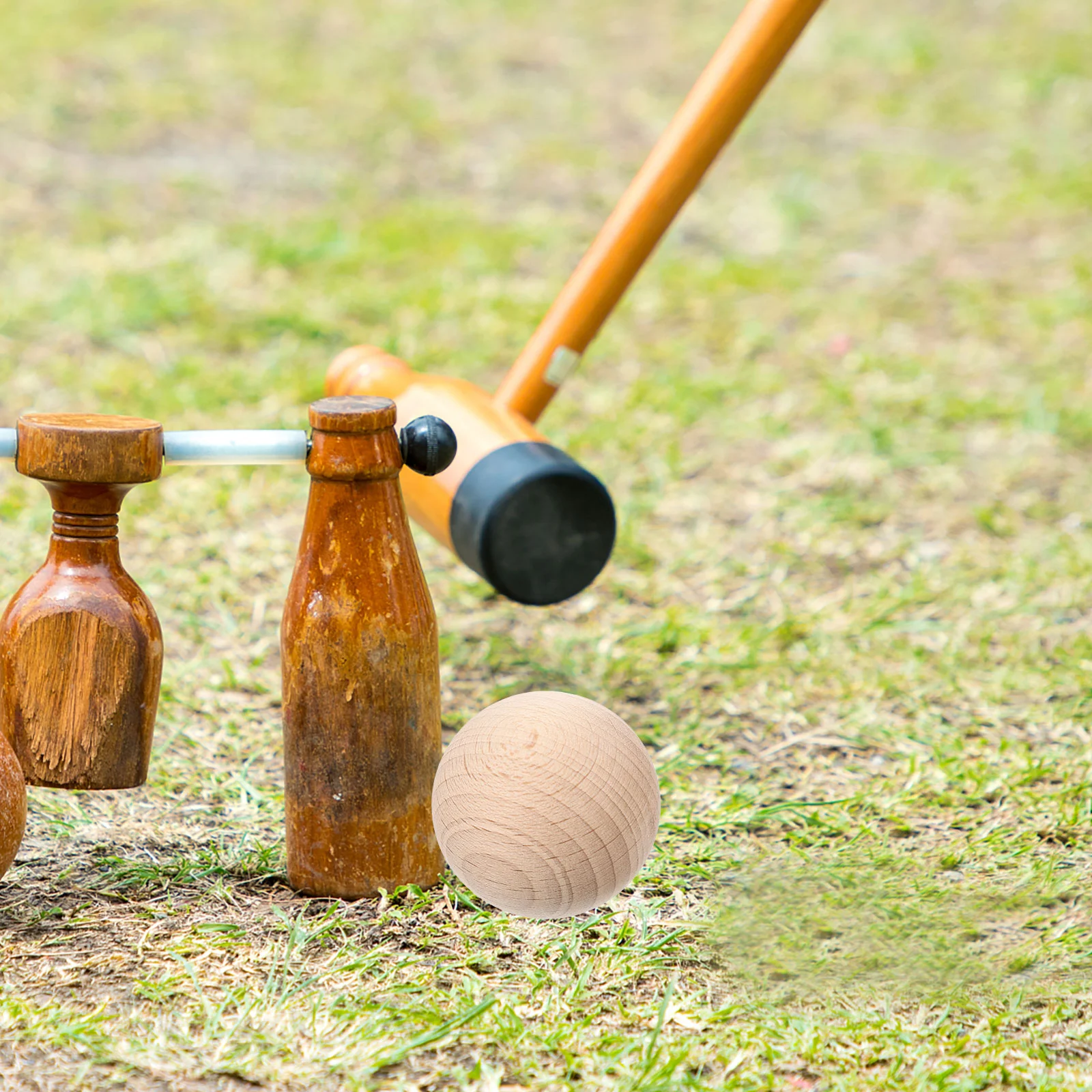 Детский уличный игровой набор из 4 предметов шарики Petanque деревянные крокетные