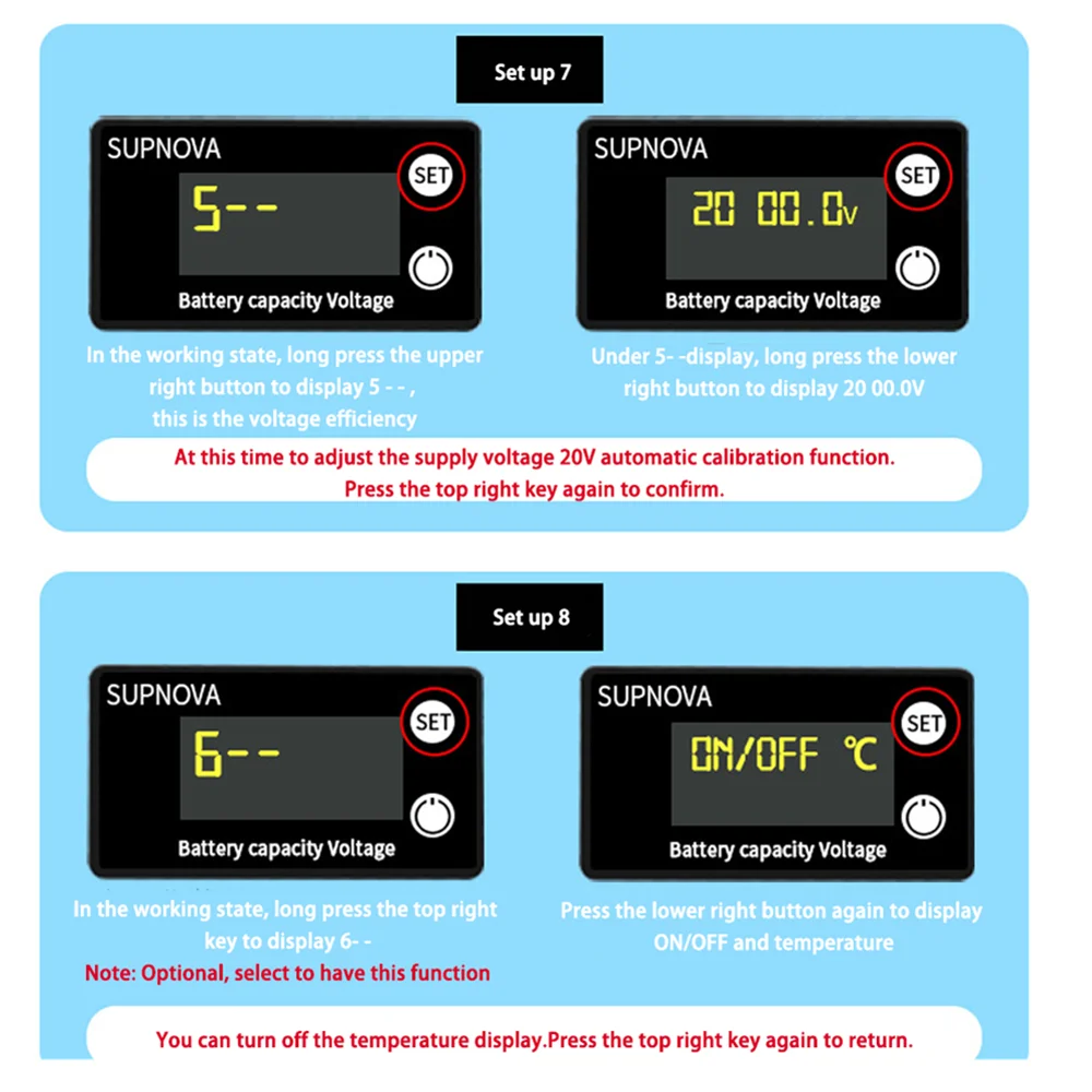 Индикатор емкости аккумулятора постоянного тока 8 В-100 В свинцово-кислотный