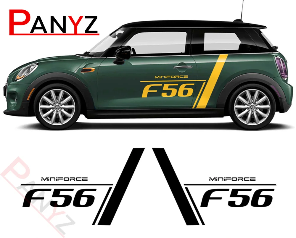 

2pcs Car Styling Graphics Decoration Decals Door Side Racing Stripe Stickers for Mini Cooper F56 Hatchback 2013-present