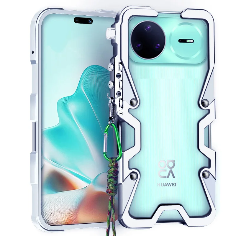 Роскошные металлические алюминиевые чехлы-бамперы для телефонов Huawei Nova 15 14 Pro+ Ultra, механический чехол ручной работы с изображением черепа ID: 1 (art.: 3920db31176b7) - 3920db31176b7