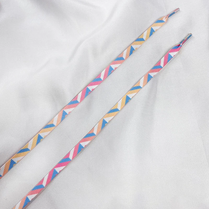 Ice Cream Colorful Shoe Laces Tennis Flat Gradient Shoelaces For Sneakers Rainbow High Sports Shoelace Women Man Shoestrings