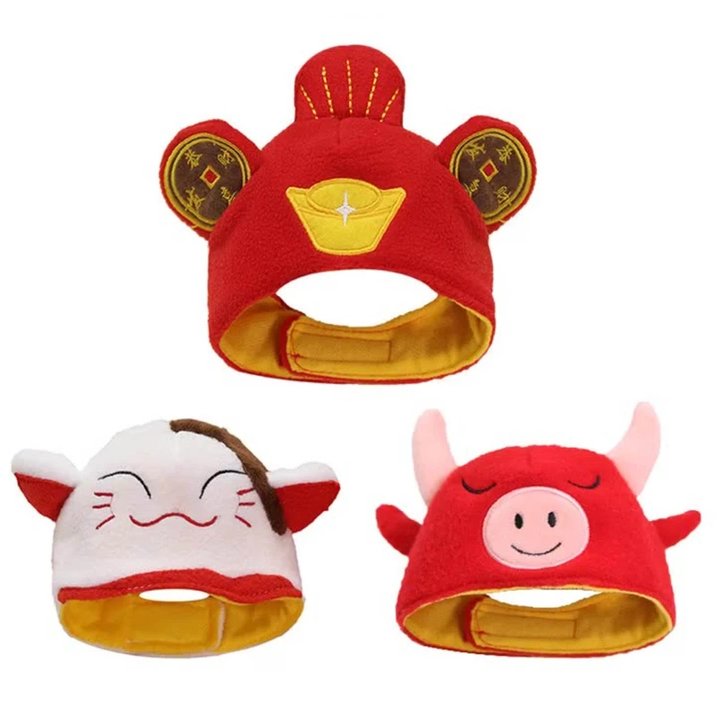 Головной убор для домашних животных головной на Новый год и Рождество милые