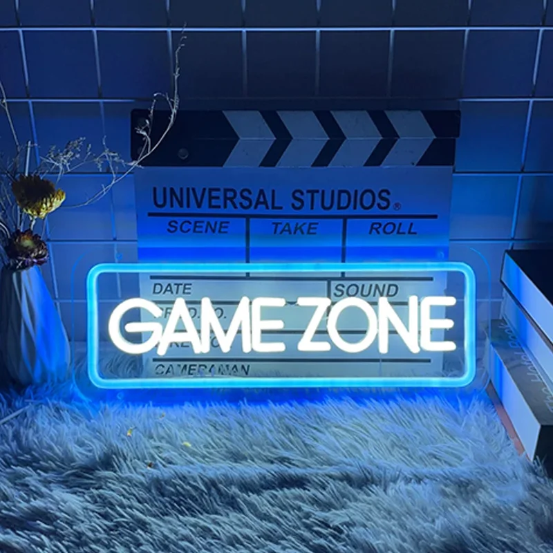 

Неоновая вывеска Game zone для спальни/игровой комнаты, декор для стен или оформления стен