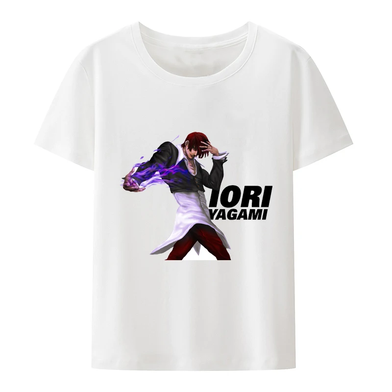 Футболки King of Fighters с игровым персонажем Iori Yagami свободная футболка принтом в