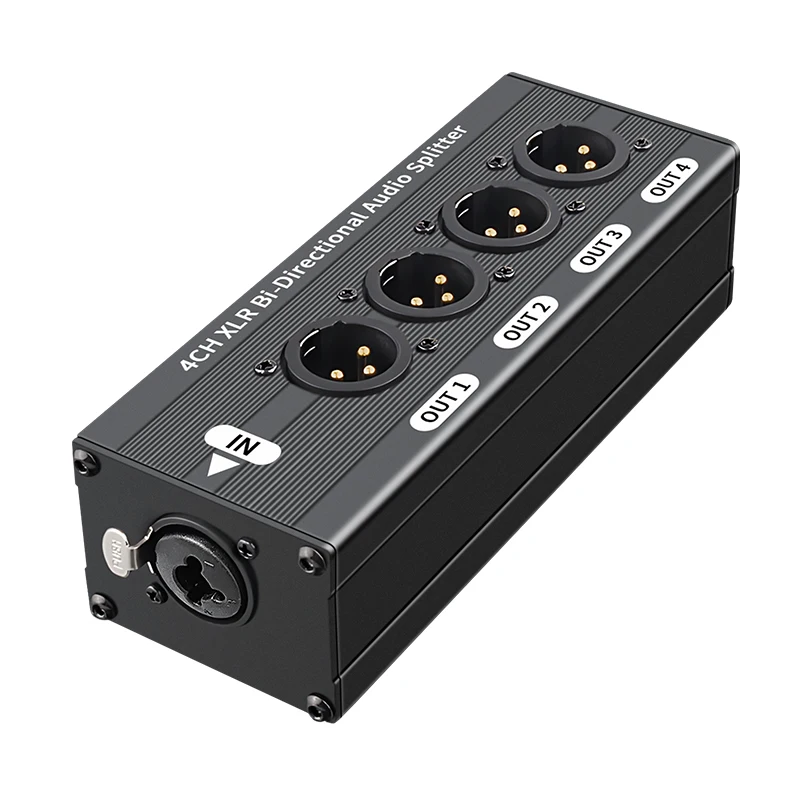 Фото Пассивный XLR-сплиттер для аудиосигнала 1 вход 4 выхода, 3-контактный, балансный, не требует внешнего блока питания №5