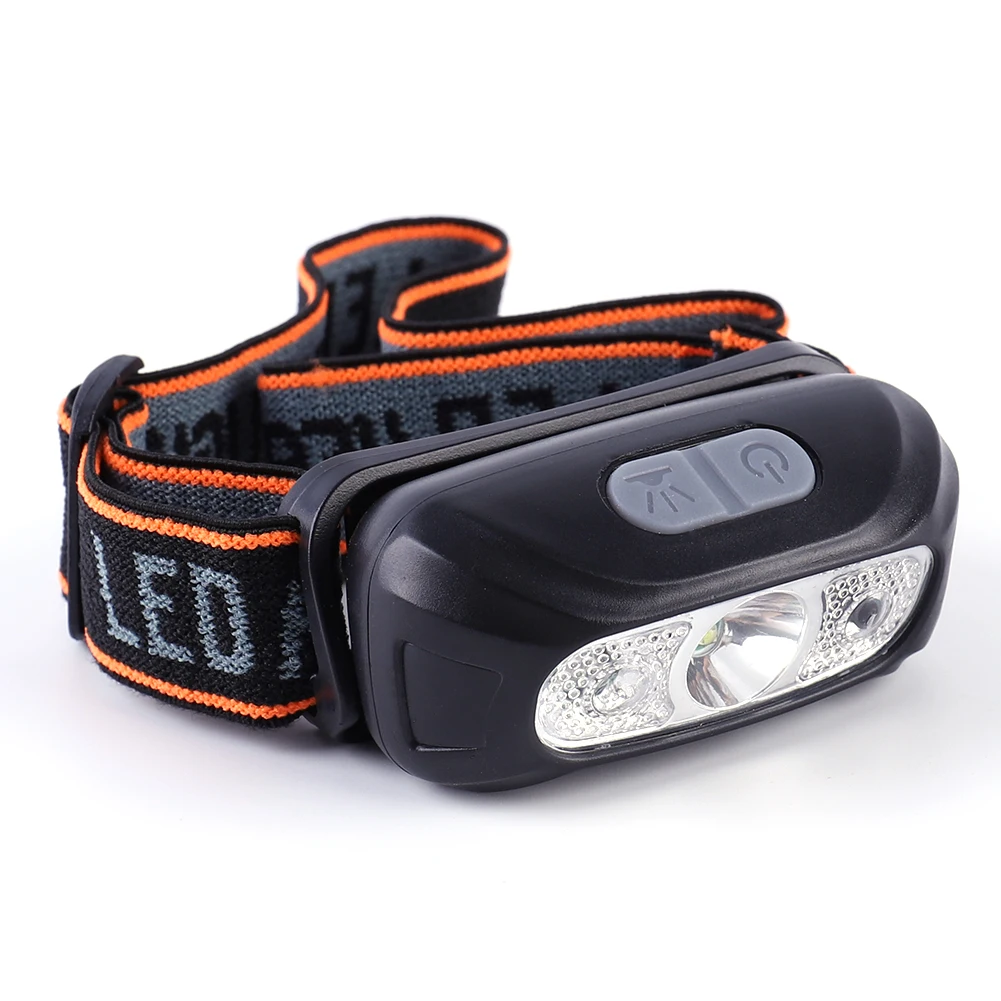 

USB Rechargeable XPE LED Headlamp Smart Wave Induction IPX4 Waterproof 300lm 2 Modes Outdoor Safety Headlight Torch for Camping