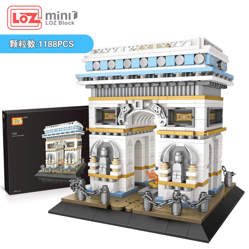 

LOZ MINI Building Blocks World Famous Classic Architecture arc de triomphe 1188pcs collection gifts for kids diy exhibition toy