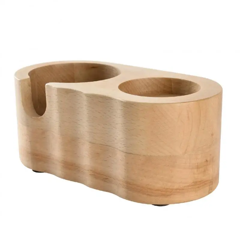 

Semi-automatic Coffee Machine Handle Support Bracket Solid Wood Pressed Powder Seats Non-slip Pressed Powder Cushion Holder