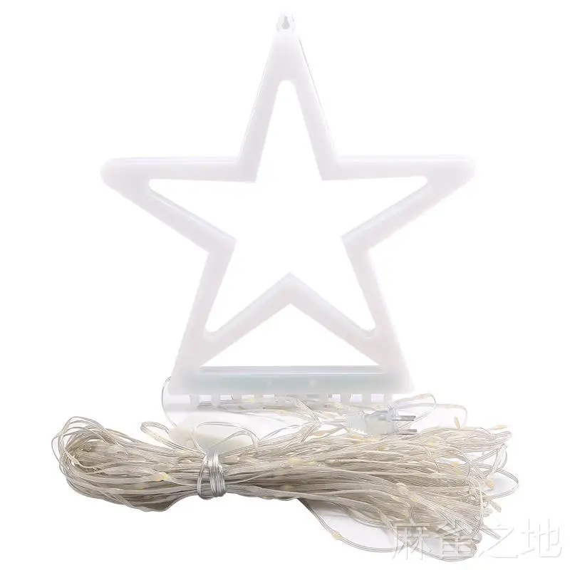 

СВЕТОДИОДНАЯ цепочка для освещения водопада в виде пентакли, рождественские подвесные светильники для елки, уличные украшения для патио