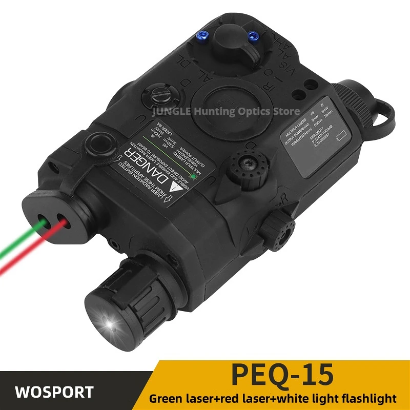Airsoft PEQ-15 EX-022 красный зеленый лазерный индикатор луча