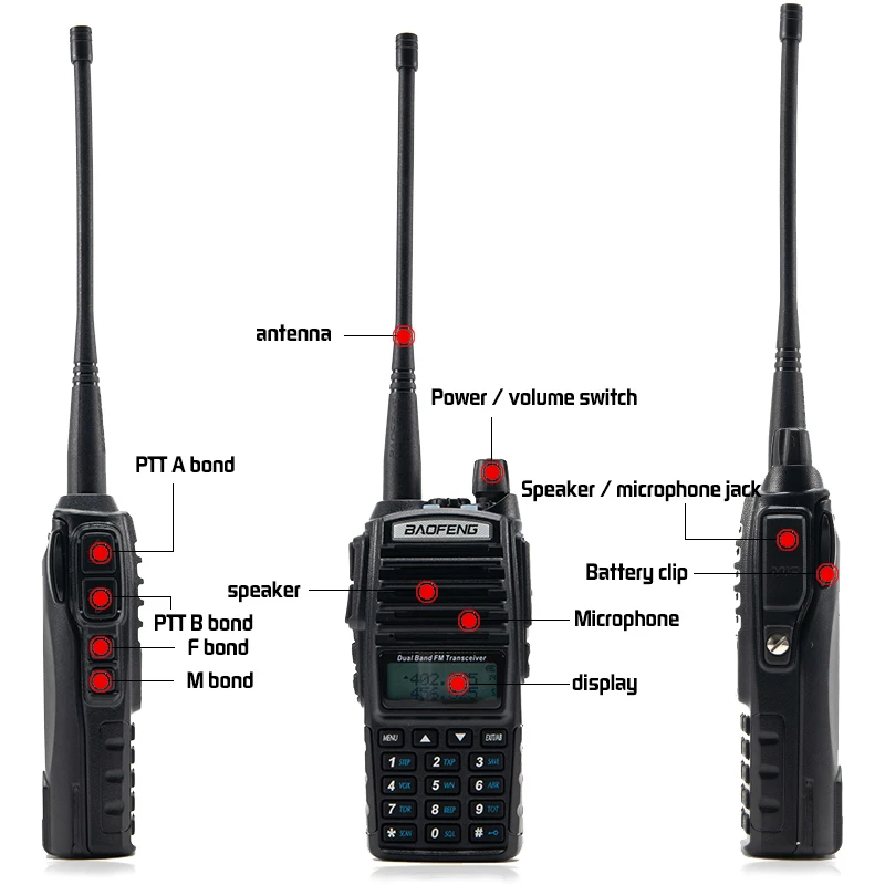 baofeng uv 82 5w walkie talkie vhfuhf dual band 136 174400 520mhz 10 km uv 82 hp for hunting camping trucker free global shipping